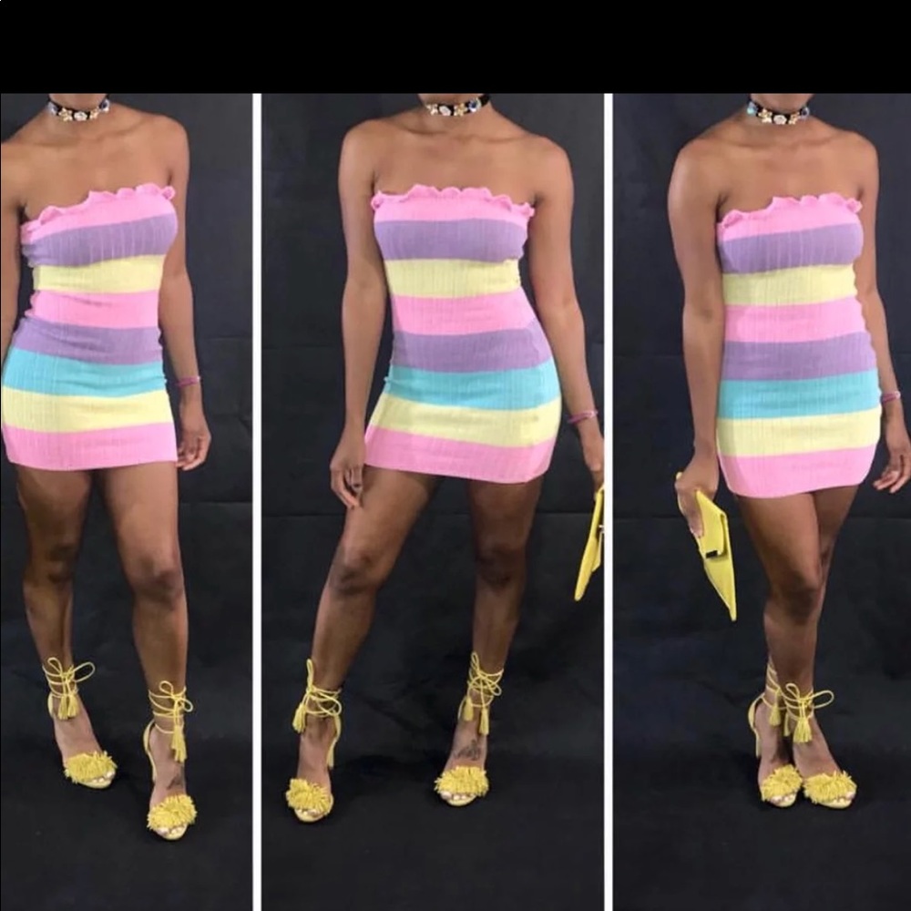 Multicolor tube dress